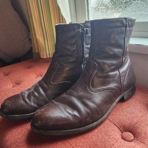 Brown Leather Ankle Boots